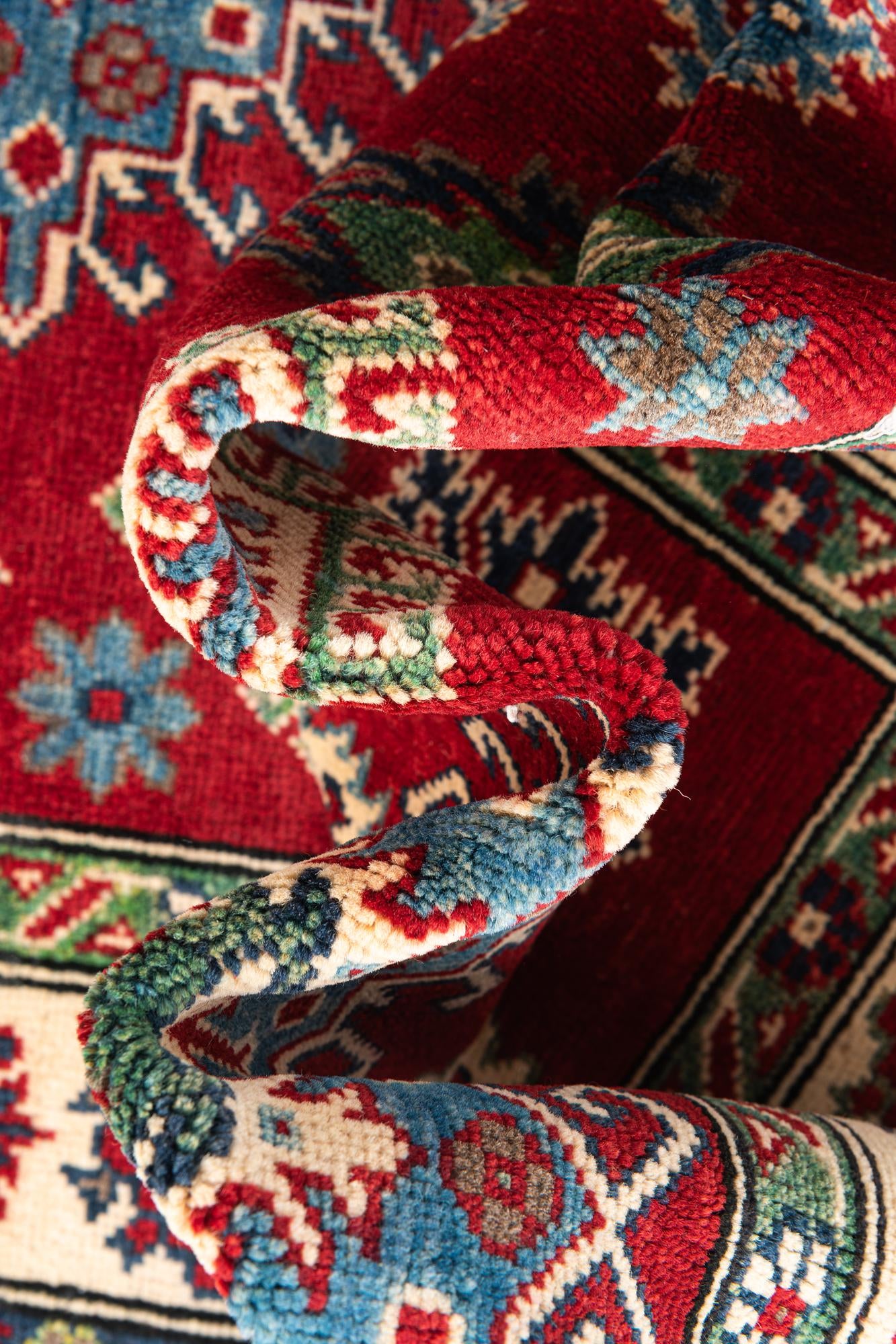 4' x 6' Hand Knotted Kazak Rug