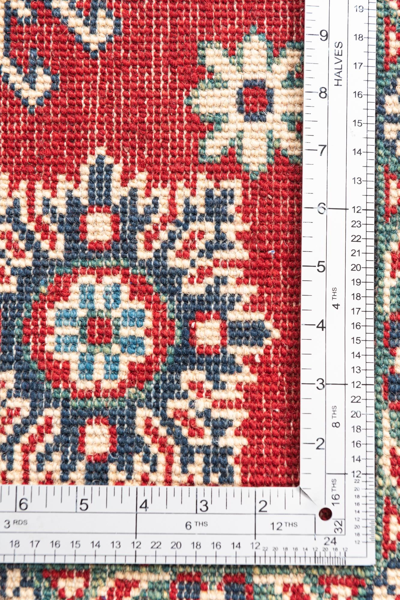 4' x 6' Hand Knotted Kazak Rug