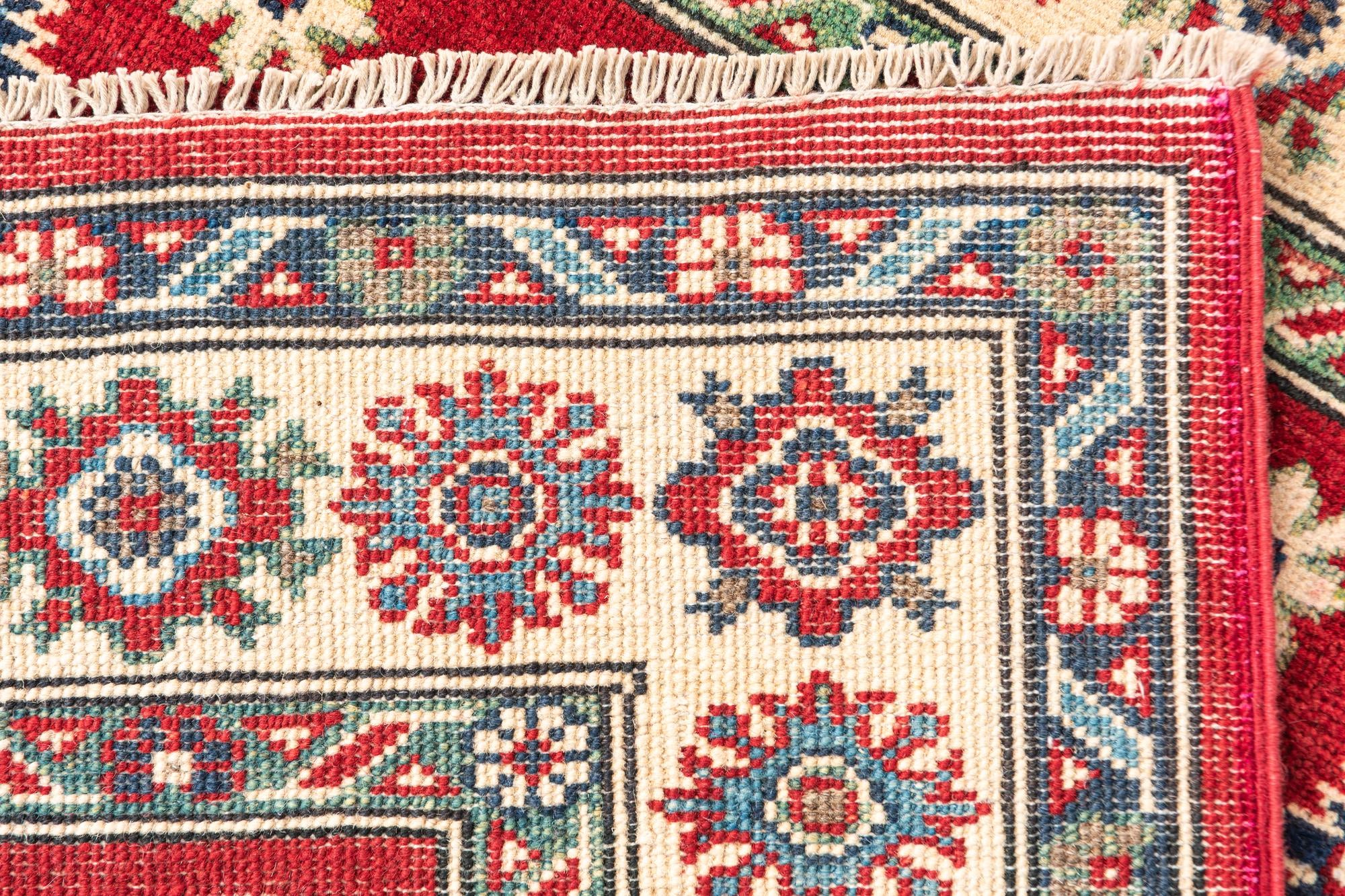 4' x 6' Hand Knotted Kazak Rug