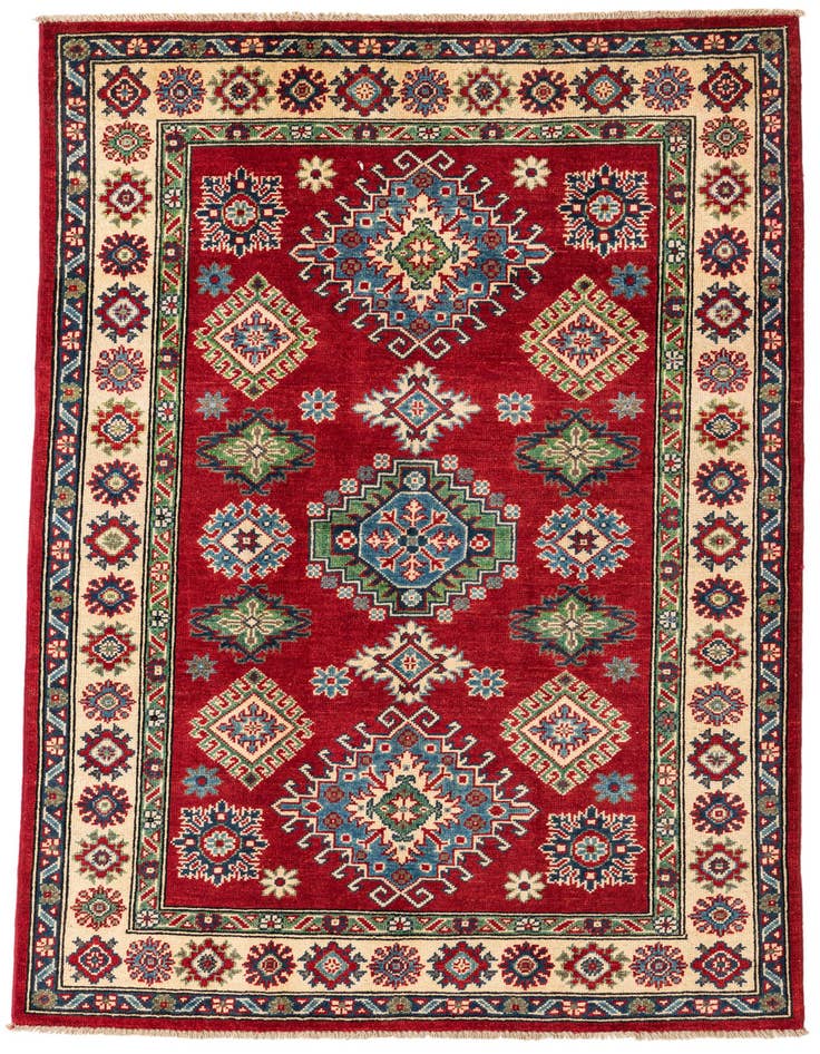 Detail image of 4' x 6' Hand Knotted Kazak Rug