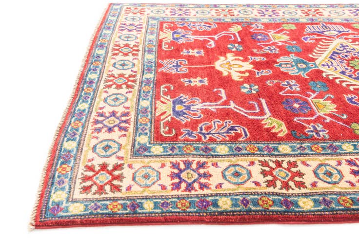 Detail image of 3' 9 x 5' 8 Hand Knotted Kazak Rug