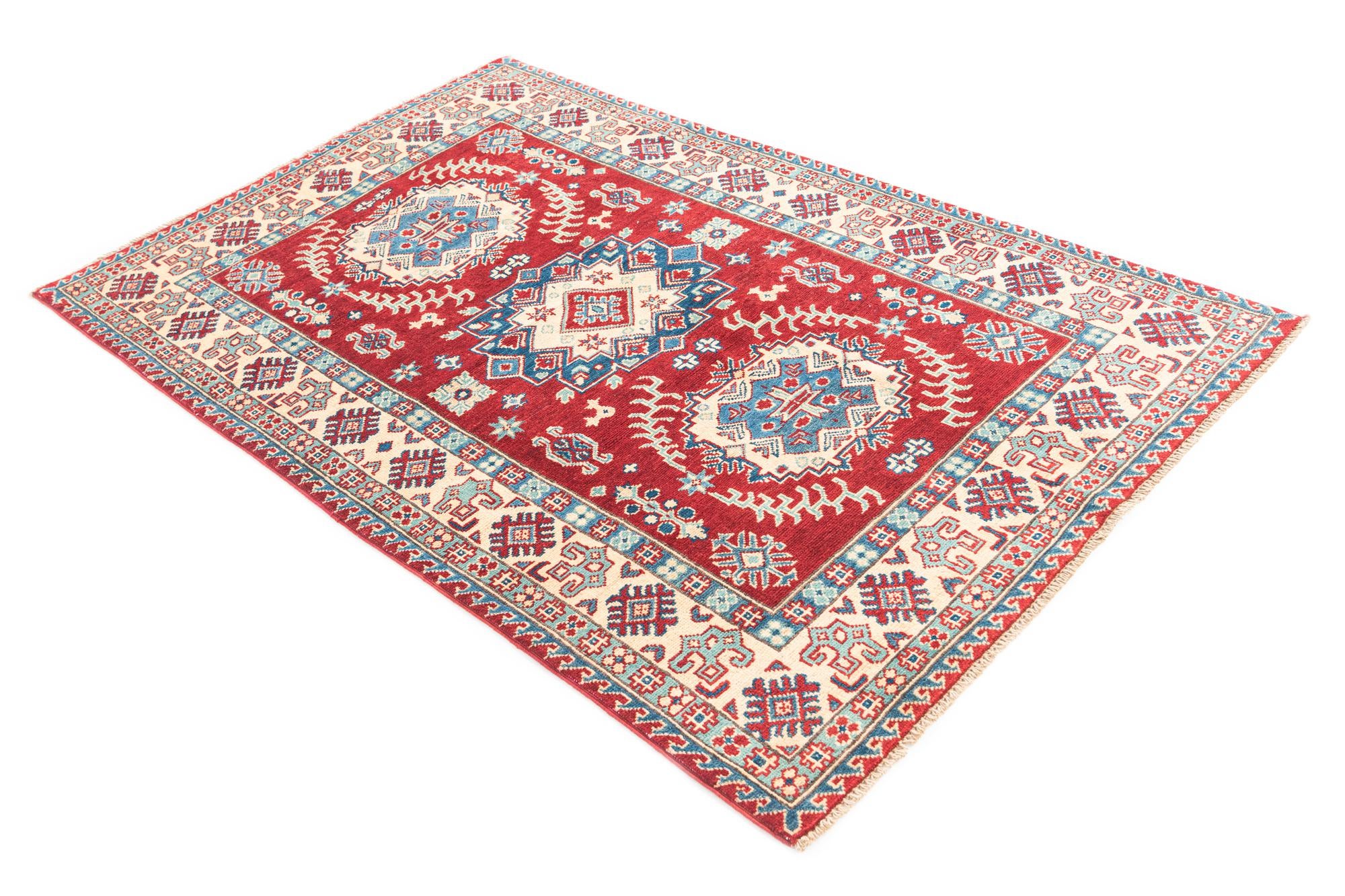 3' 10 x 6' Hand Knotted Kazak Rug