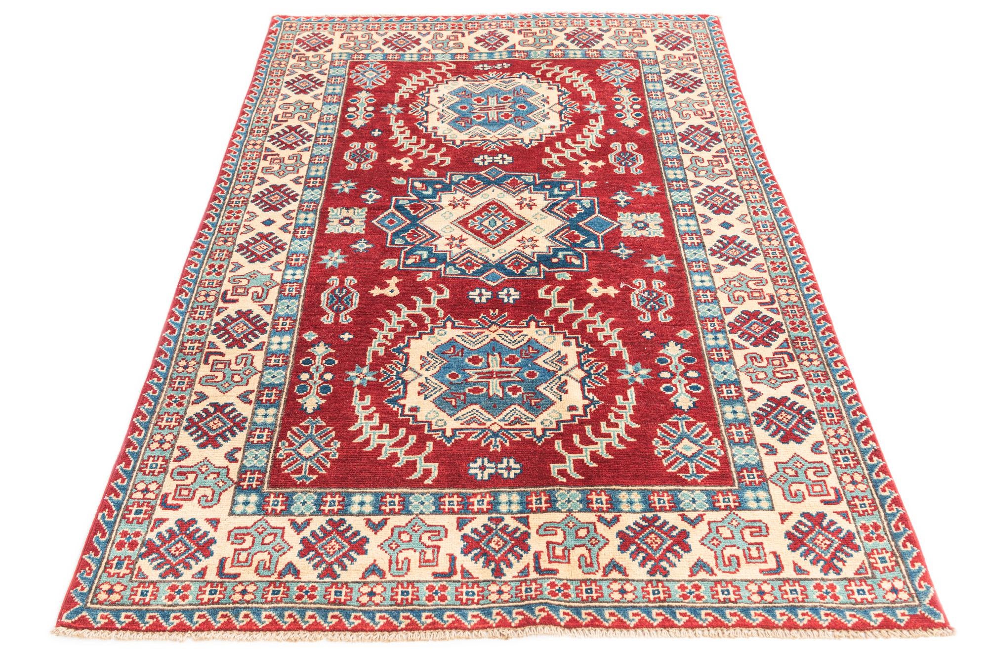 3' 10 x 6' Hand Knotted Kazak Rug