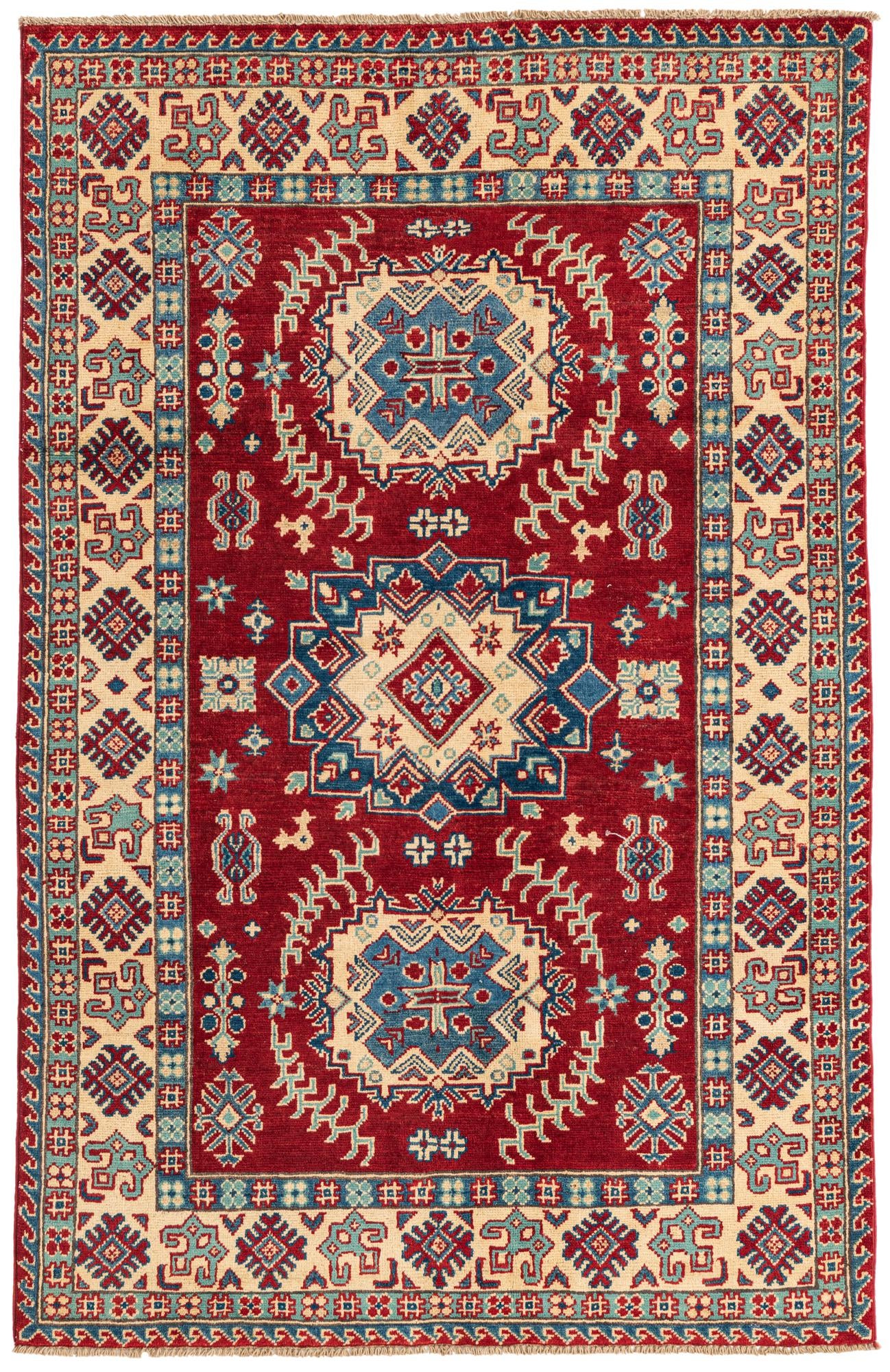 3' 10 x 6' Hand Knotted Kazak Rug