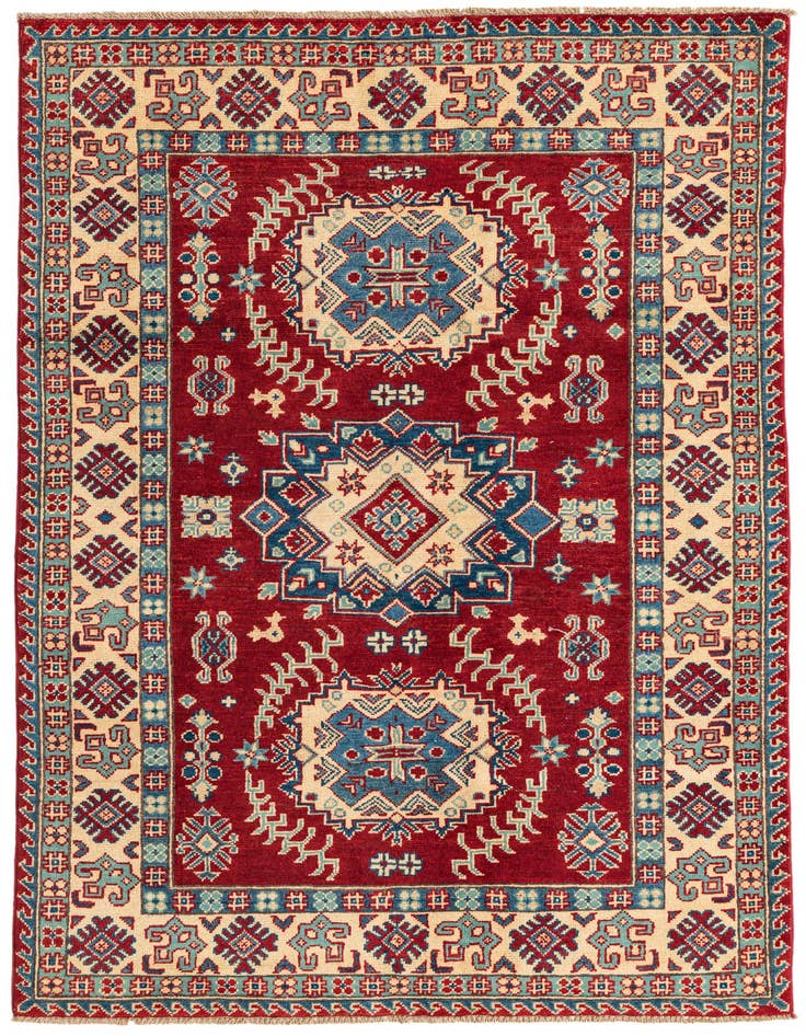 Detail image of 3' 10 x 6' Hand Knotted Kazak Rug