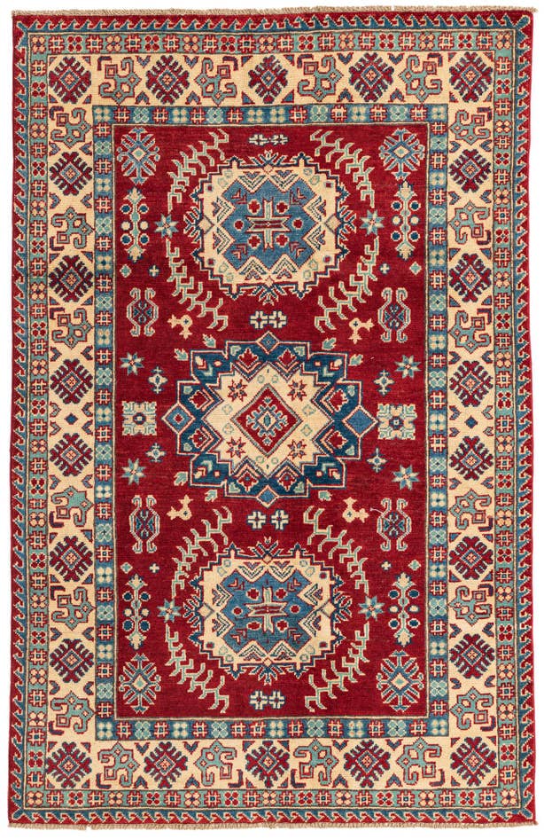 Detailansicht von 115cm x 185cm Handgeknüpft Kazak Teppich