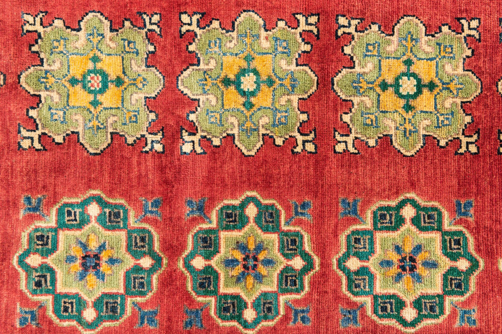 4' x 6' 4 Hand Knotted Kazak Rug