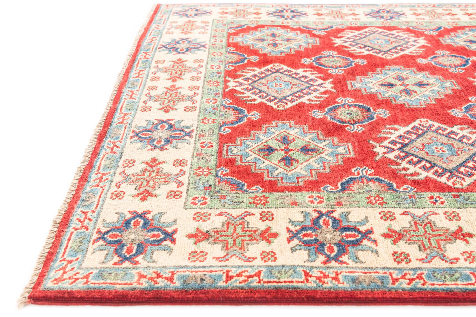 4' x 6' 1 Hand Knotted Kazak Rug