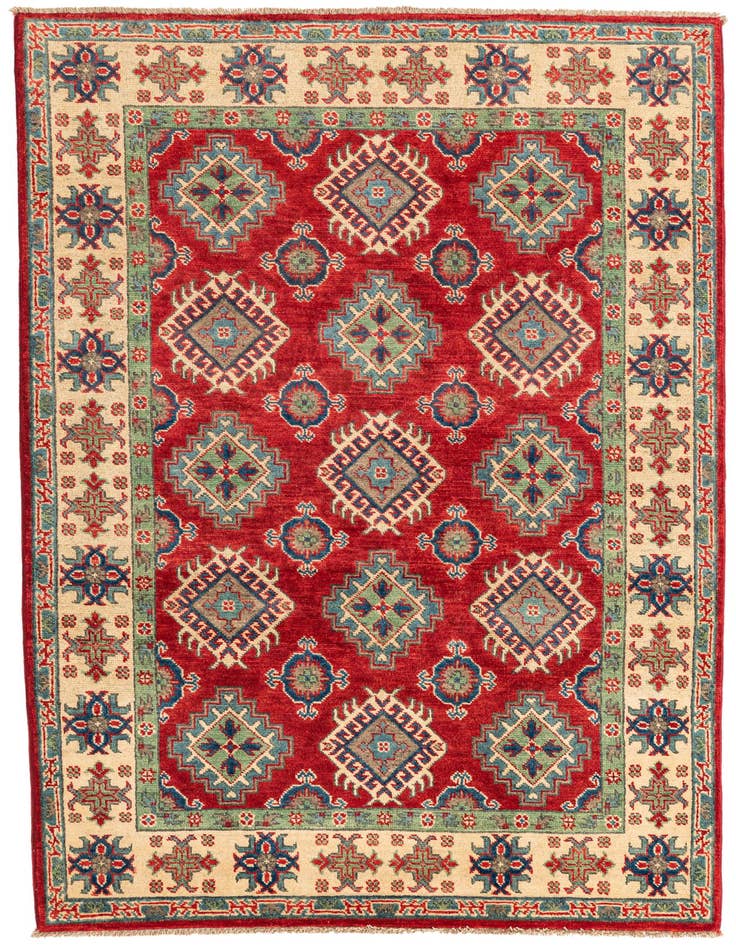 Detail image of 4' x 6' 1 Hand Knotted Kazak Rug