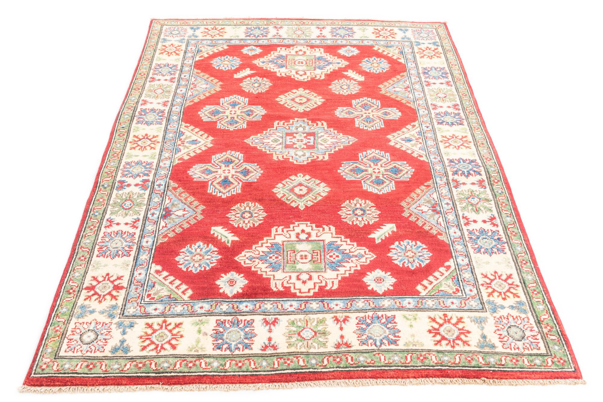 4' x 6' 1 Hand Knotted Kazak Rug