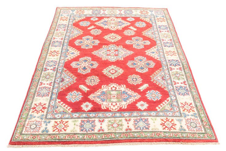 Detailansicht von 120cm x 185cm Handgeknüpft Kazak Teppich