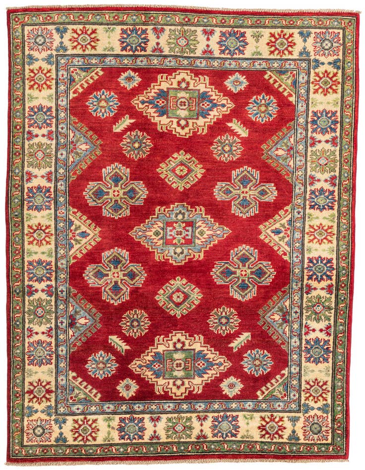 Detail image of 4' x 6' 1 Hand Knotted Kazak Rug