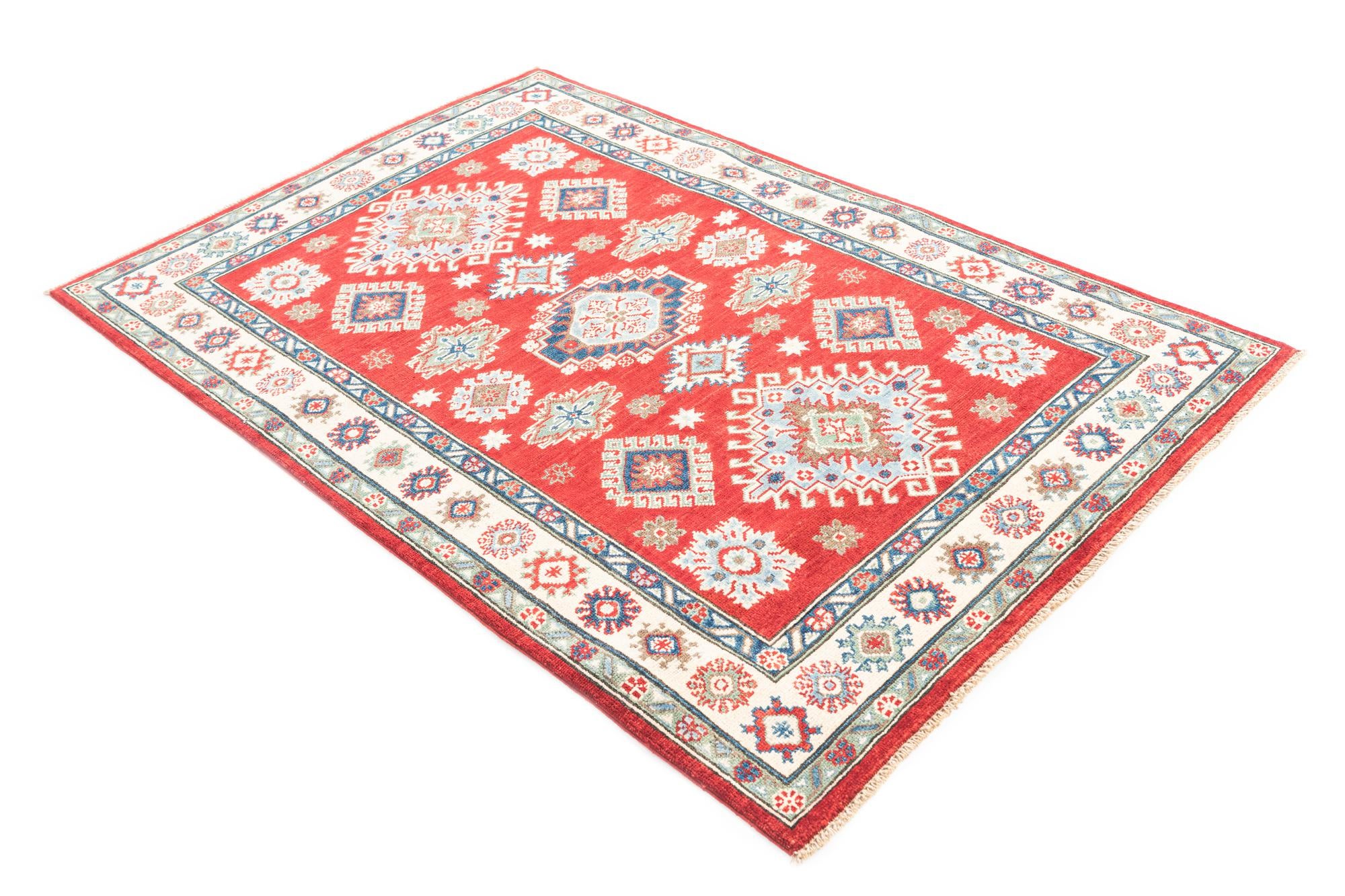 4' x 6' Hand Knotted Kazak Rug