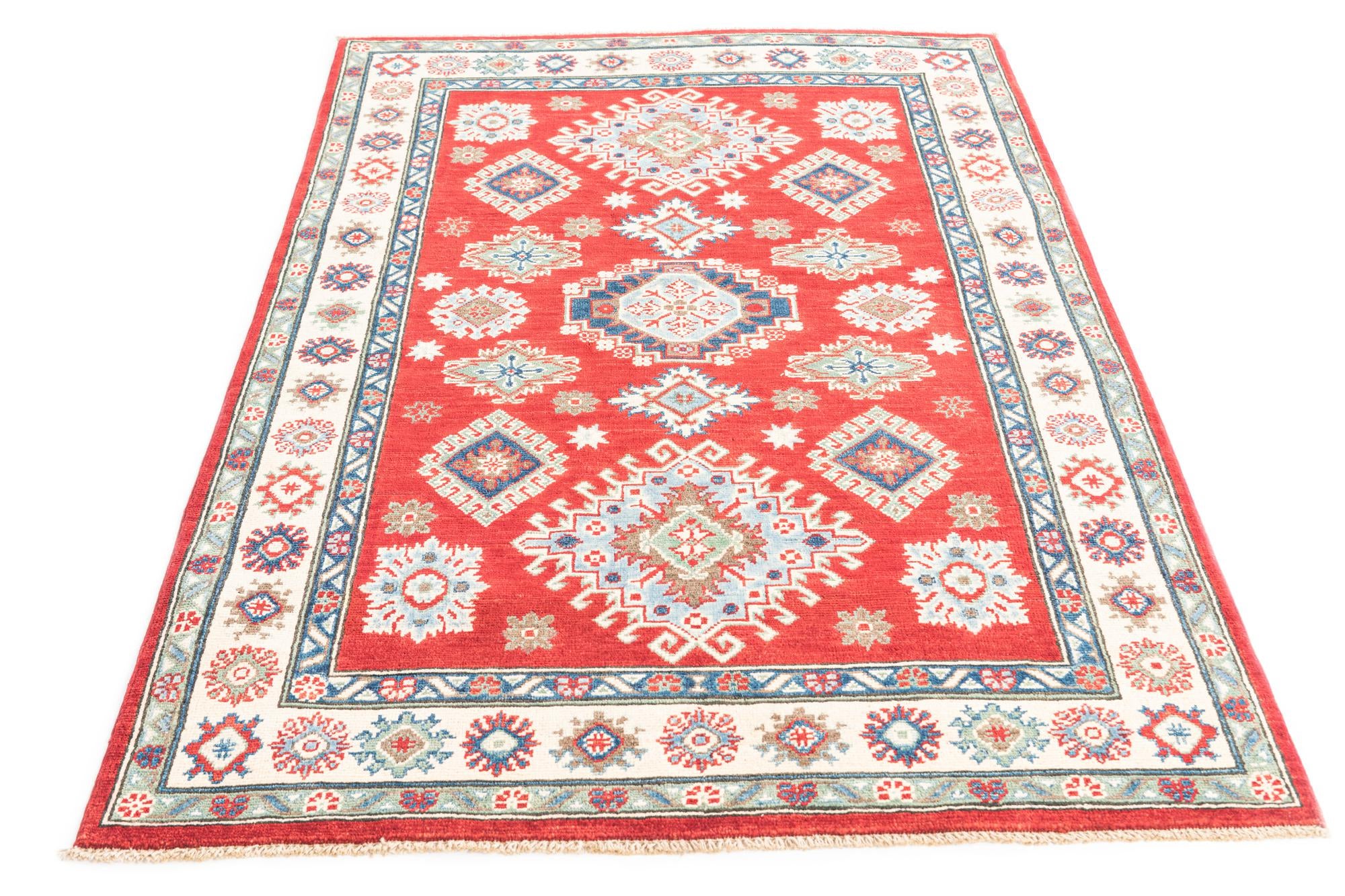 4' x 6' Hand Knotted Kazak Rug