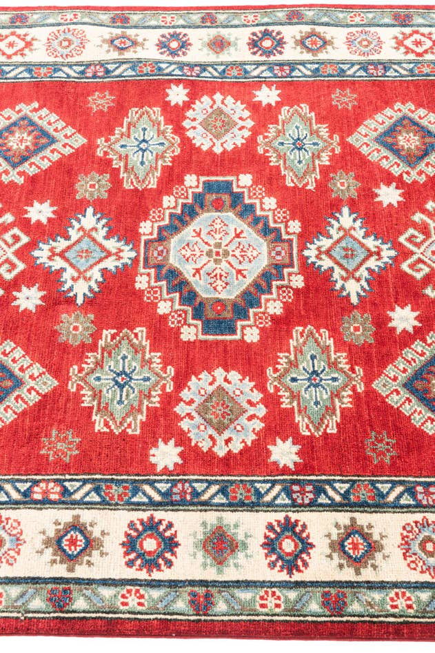 Detail image of 4' x 6' Hand Knotted Kazak Rug