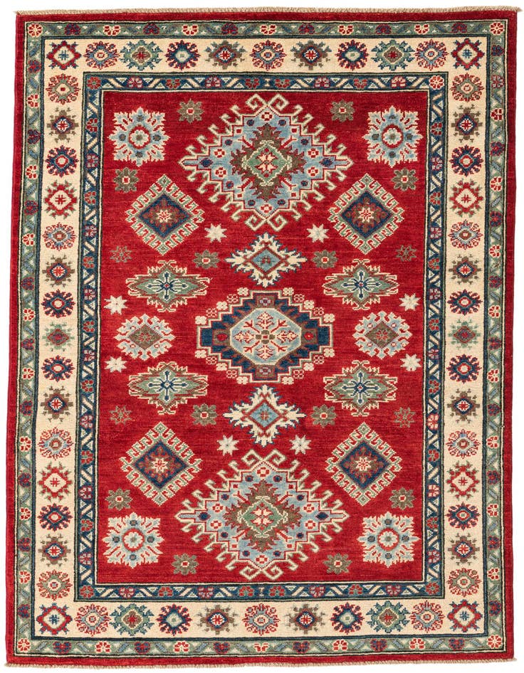 Detail image of 4' x 6' Hand Knotted Kazak Rug