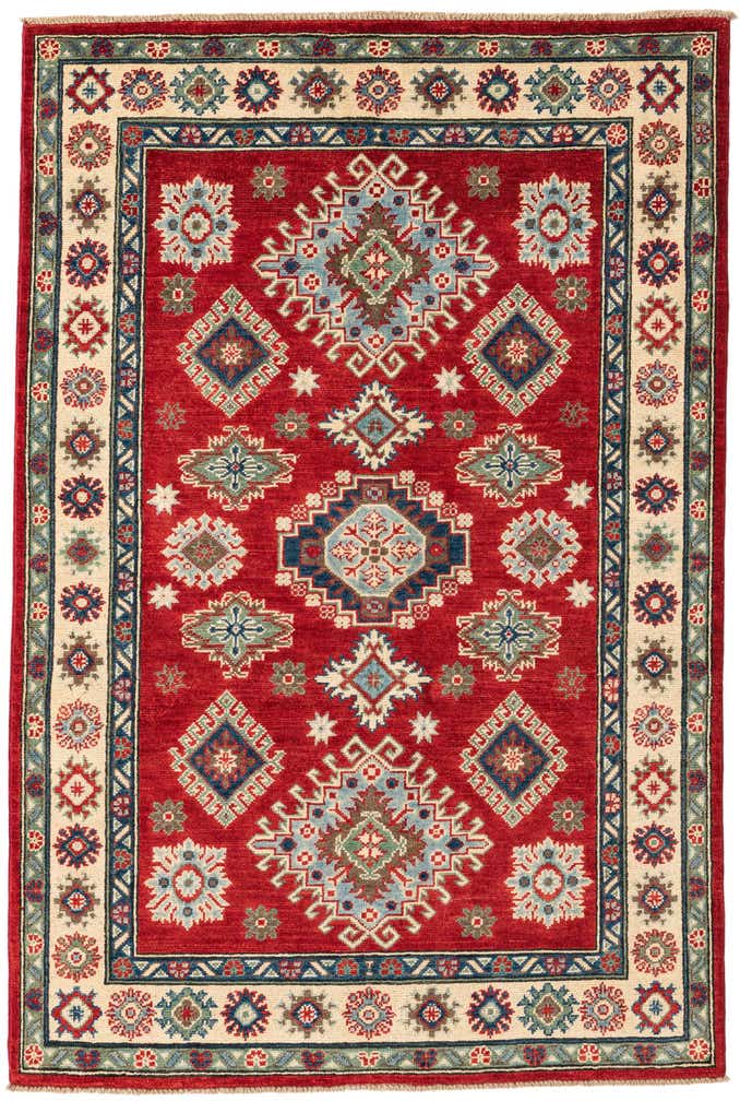 4' x 6' Hand Knotted Kazak Rug