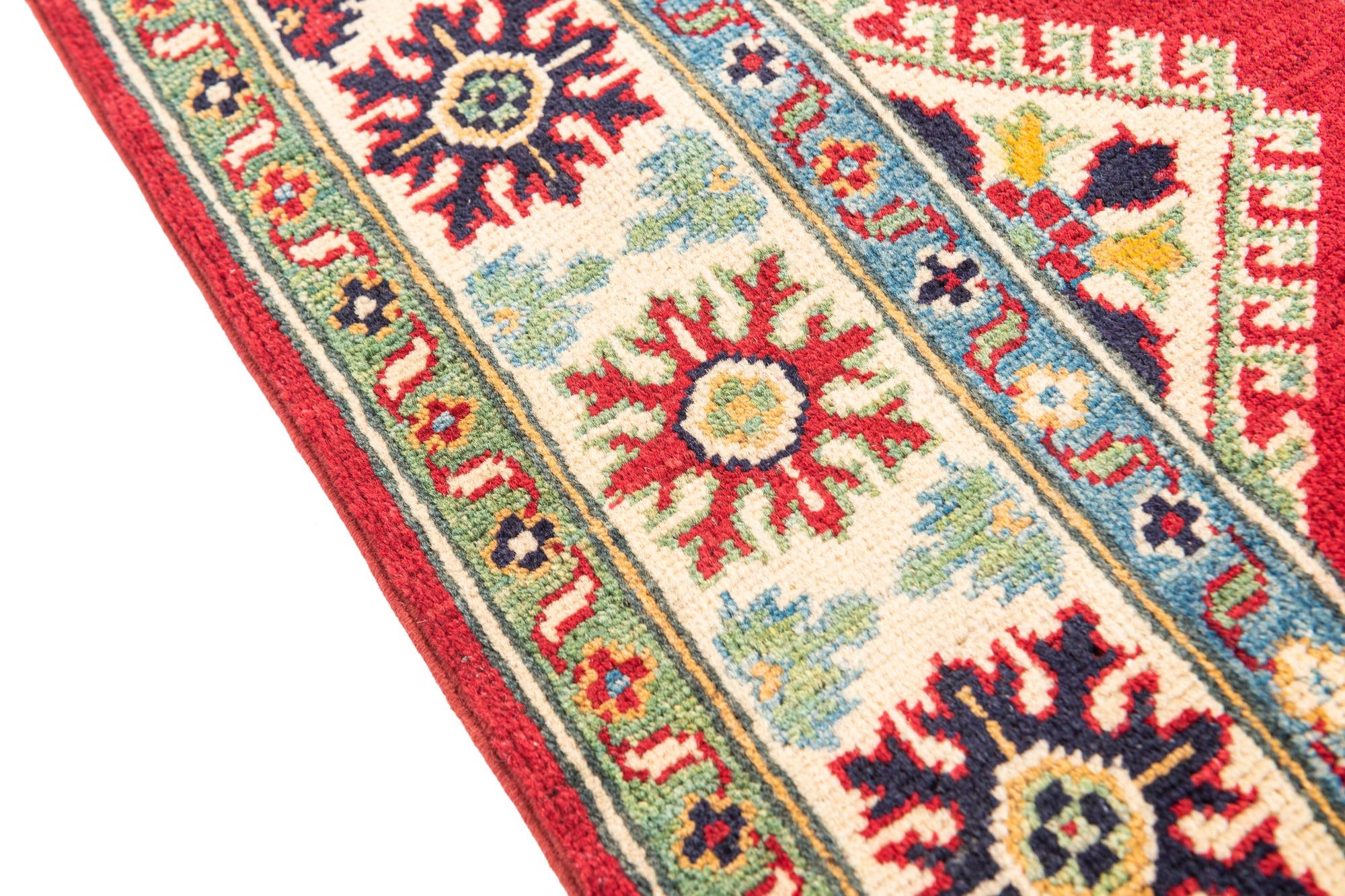 4' 1 x 5' 10 Hand Knotted Kazak Rug
