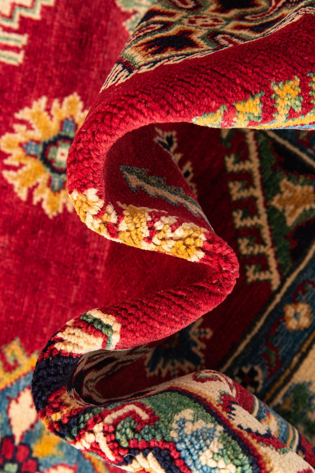 4' 1 x 5' 10 Hand Knotted Kazak Rug