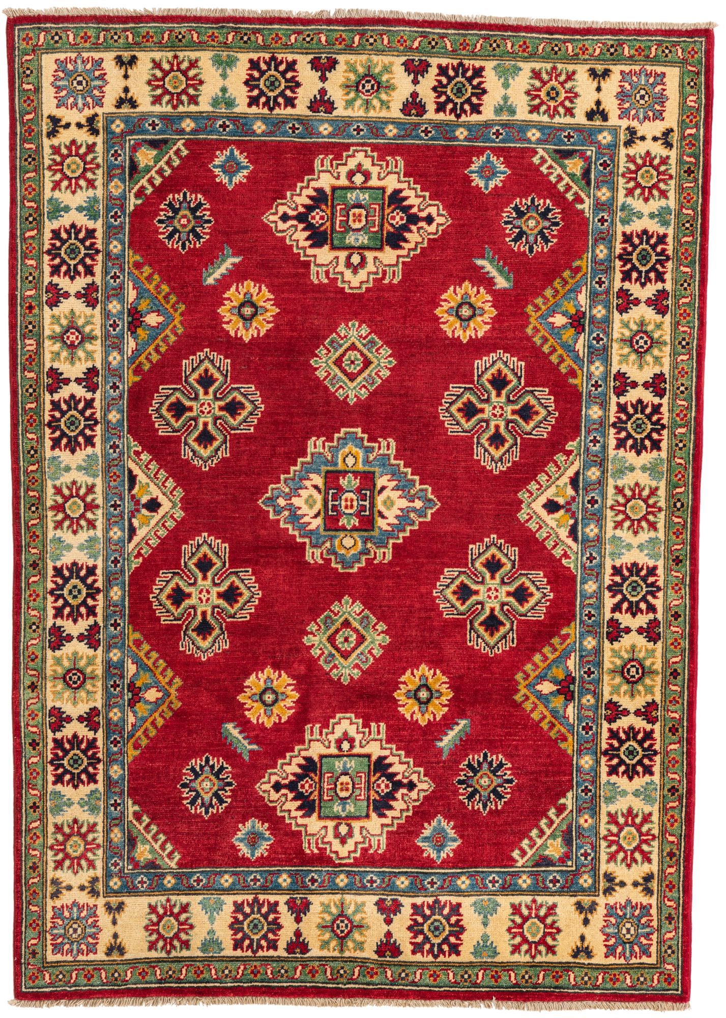 4' 1 x 5' 10 Hand Knotted Kazak Rug