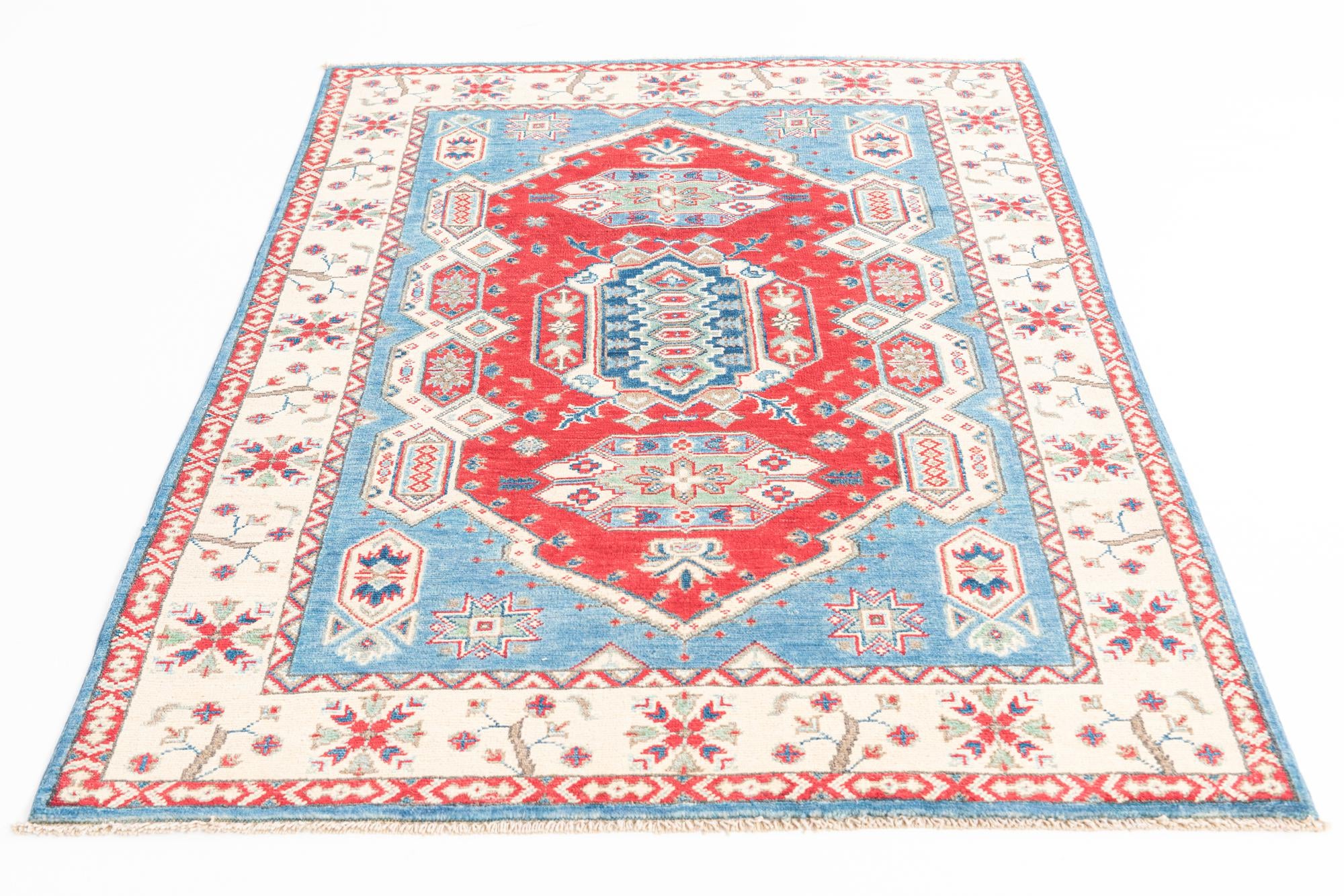 4' 1 x 5' 9 Hand Knotted Kazak Rug