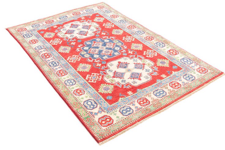 Detail image of 4' x 6' Hand Knotted Kazak Rug