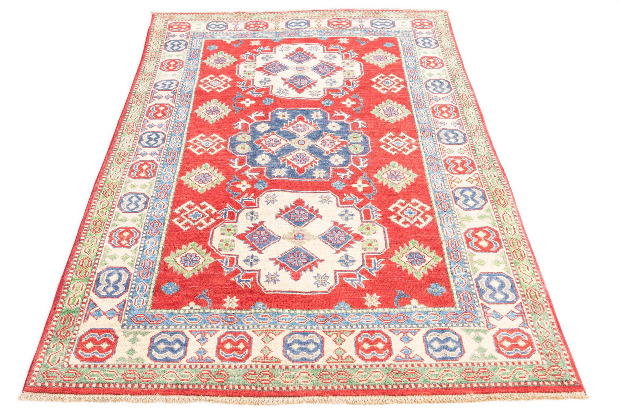 4' x 6' Hand Knotted Kazak Rug
