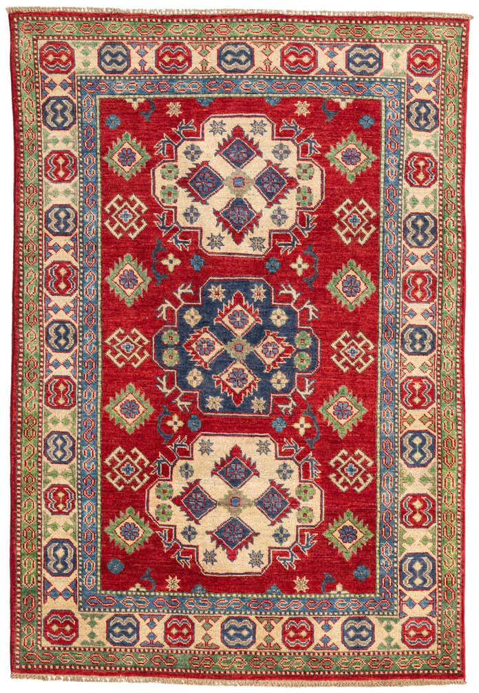 4' x 6' Hand Knotted Kazak Rug