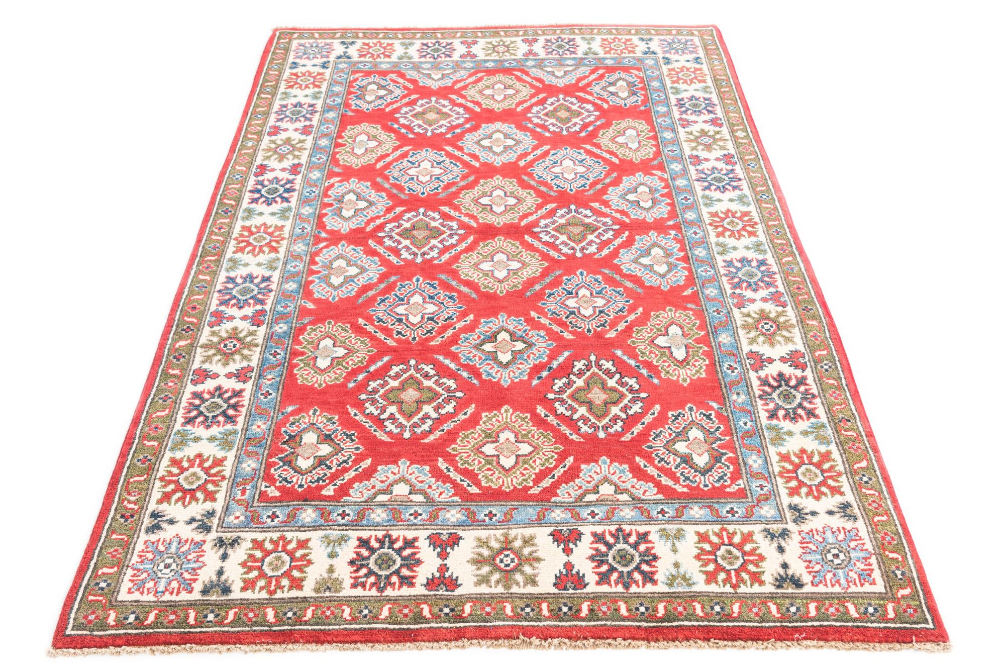 4' 1 x 6' 2 Hand Knotted Kazak Rug