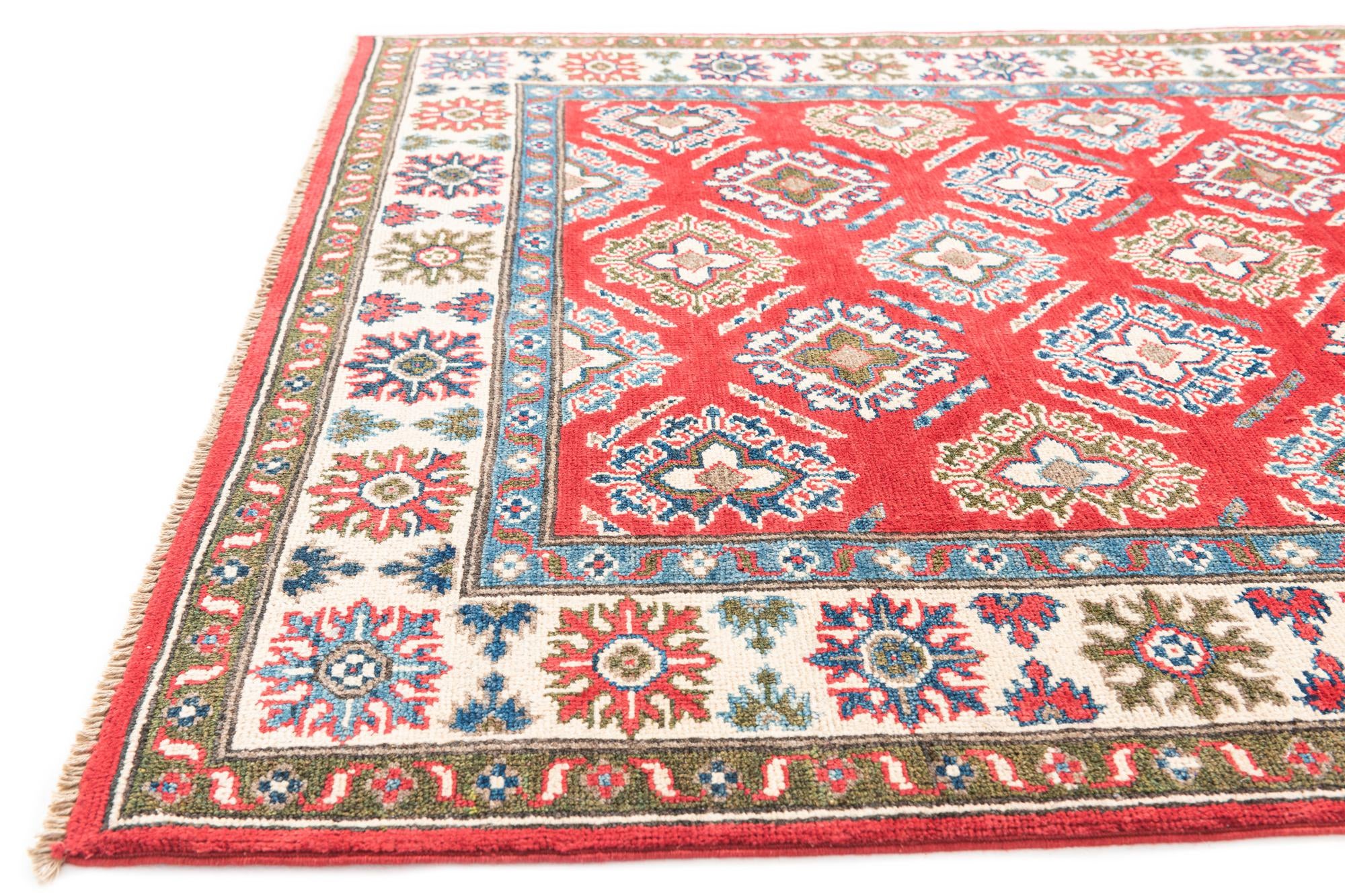 4' 1 x 6' 2 Hand Knotted Kazak Rug
