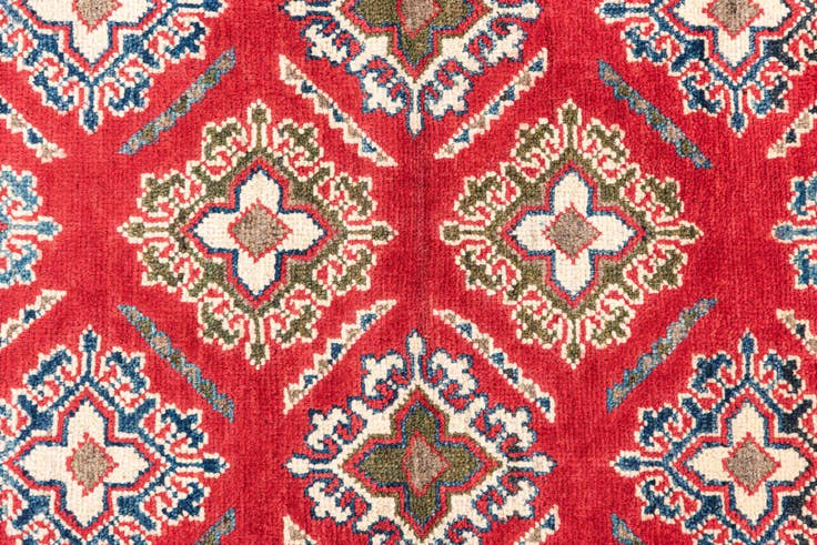 Detail image of 4' 1 x 6' 2 Hand Knotted Kazak Rug