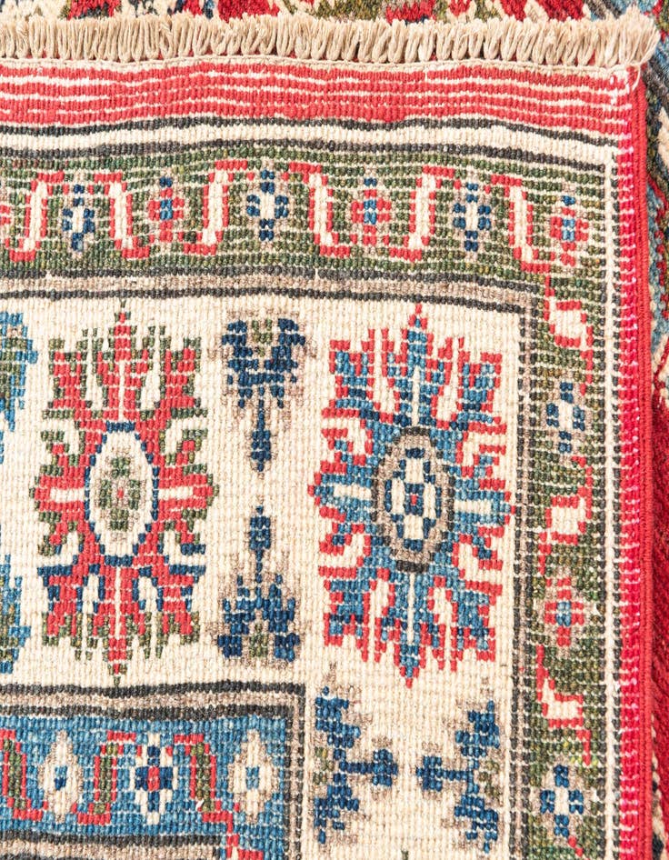Detail image of 4' 1 x 6' 2  Hand Knotted Kazak Rug