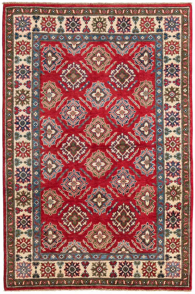 4' 1 x 6' 2 Hand Knotted Kazak Rug