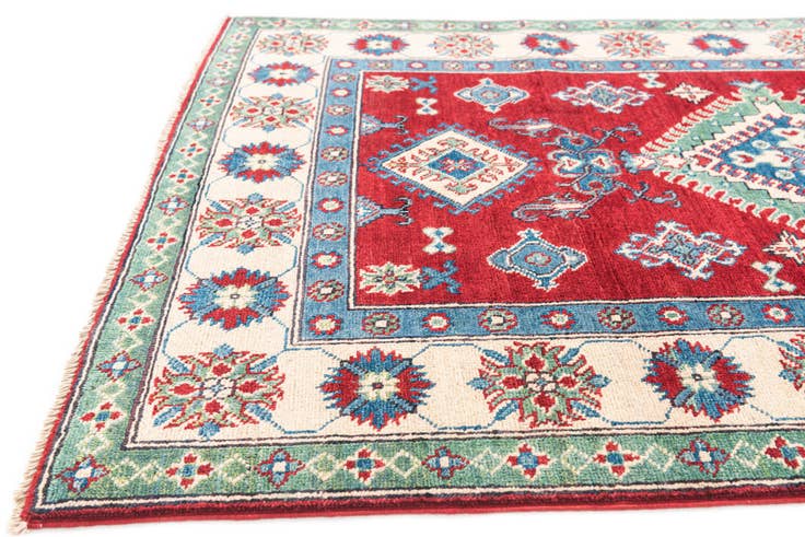 Detail image of 3' 9 x 5' 10 Hand Knotted Kazak Rug