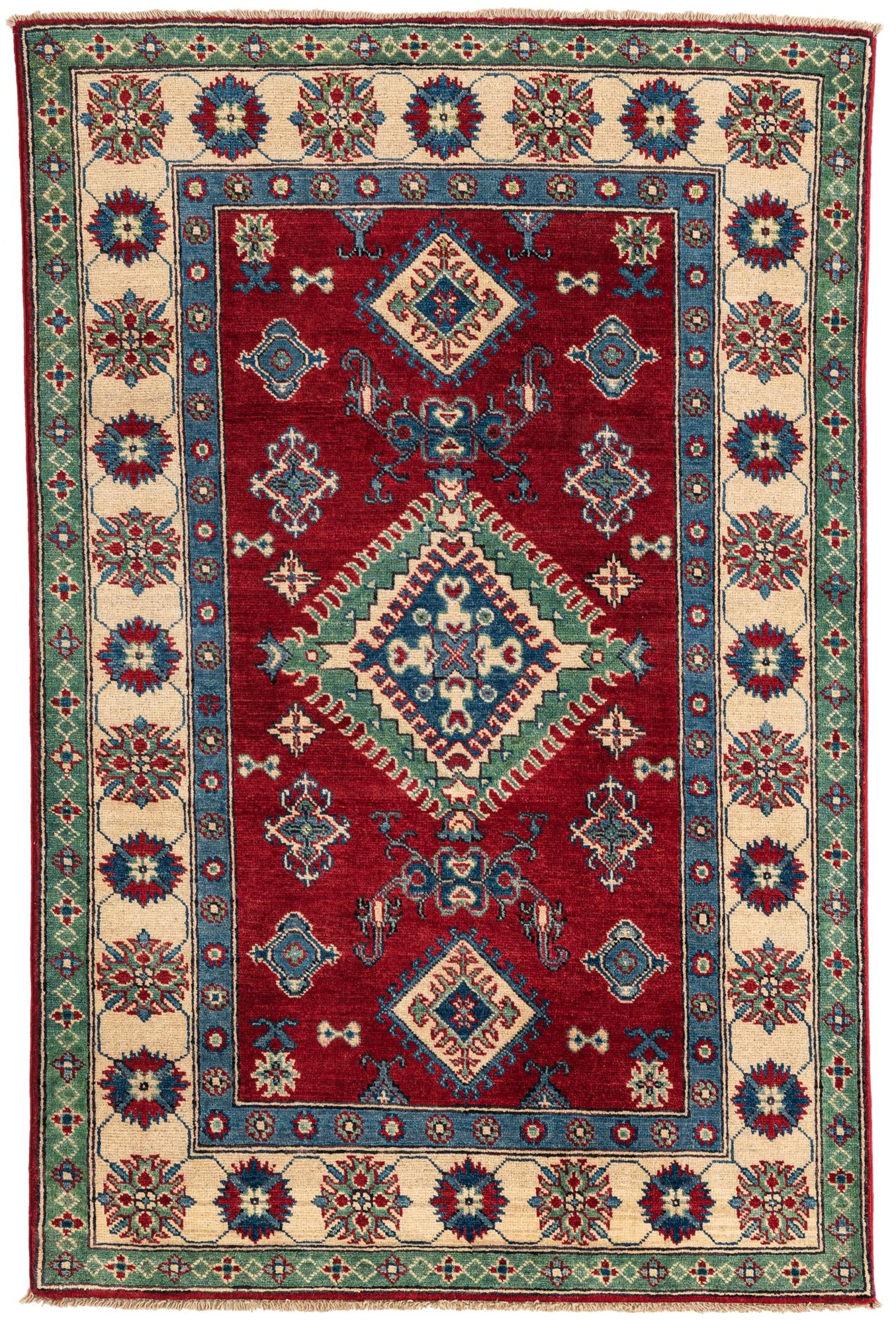 3' 9 x 5' 10 Hand Knotted Kazak Rug