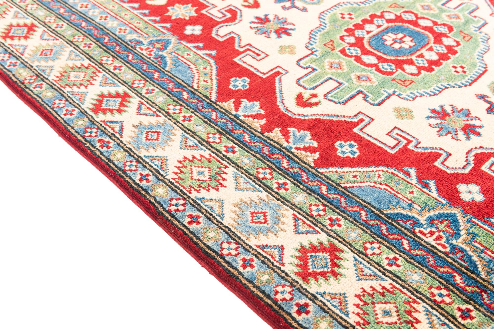 4' x 6' Hand Knotted Kazak Rug
