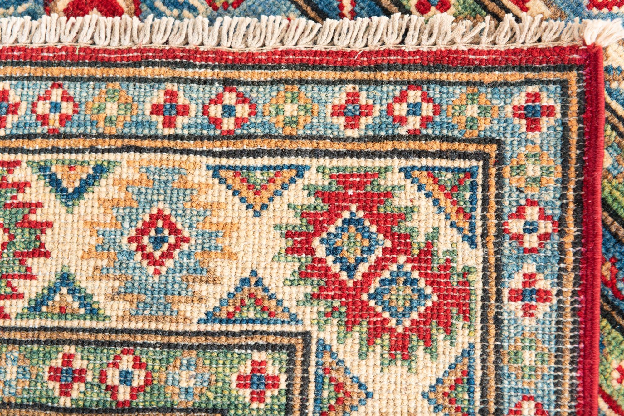 4' x 6' Hand Knotted Kazak Rug