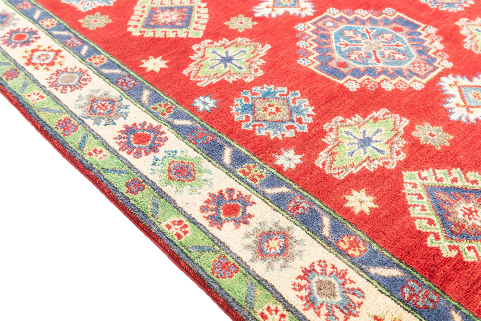 4' 1 x 5' 10 Hand Knotted Kazak Rug