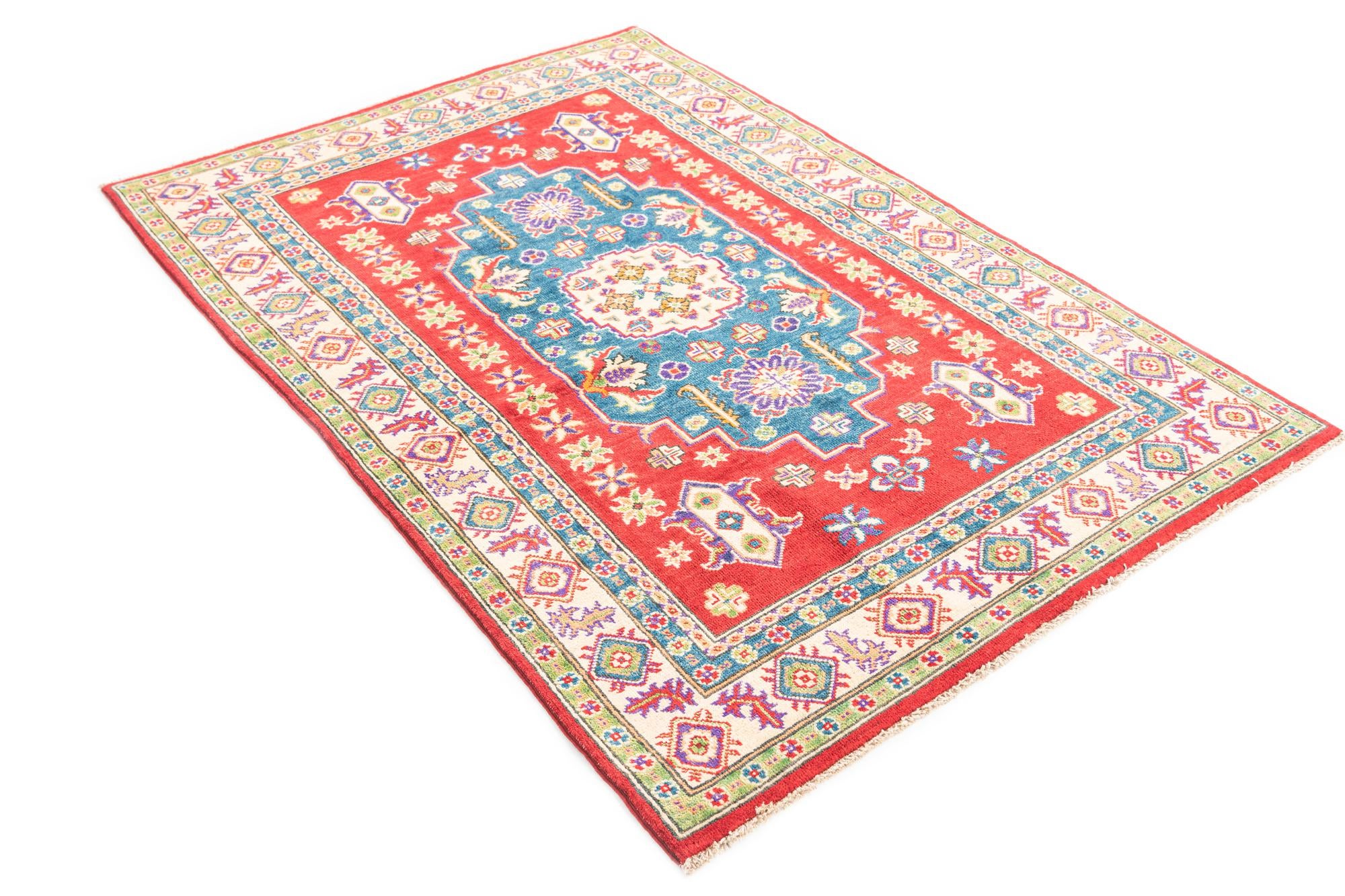 4' 1 x 6' Hand Knotted Kazak Rug