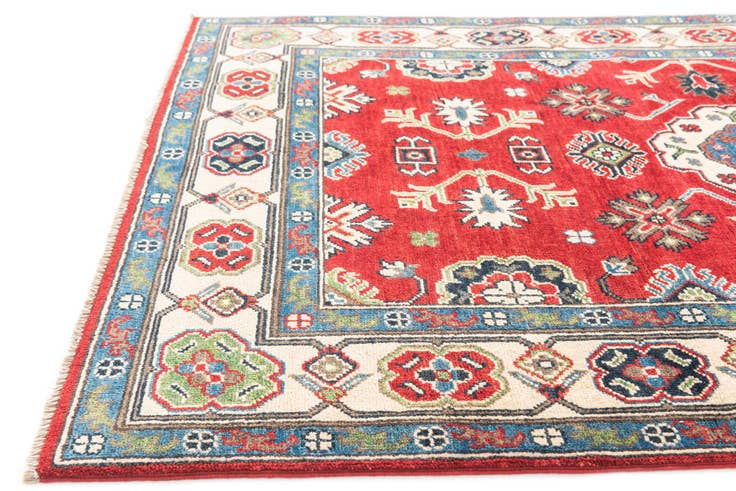 Detail image of 4' 2 x 6' 5 Hand Knotted Kazak Rug