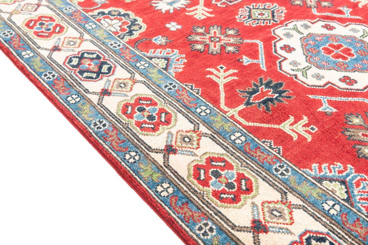 Detail image of 4' 2 x 6' 5 Hand Knotted Kazak Rug