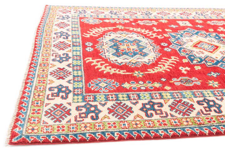 4' x 6' 1 Hand Knotted Kazak Rug