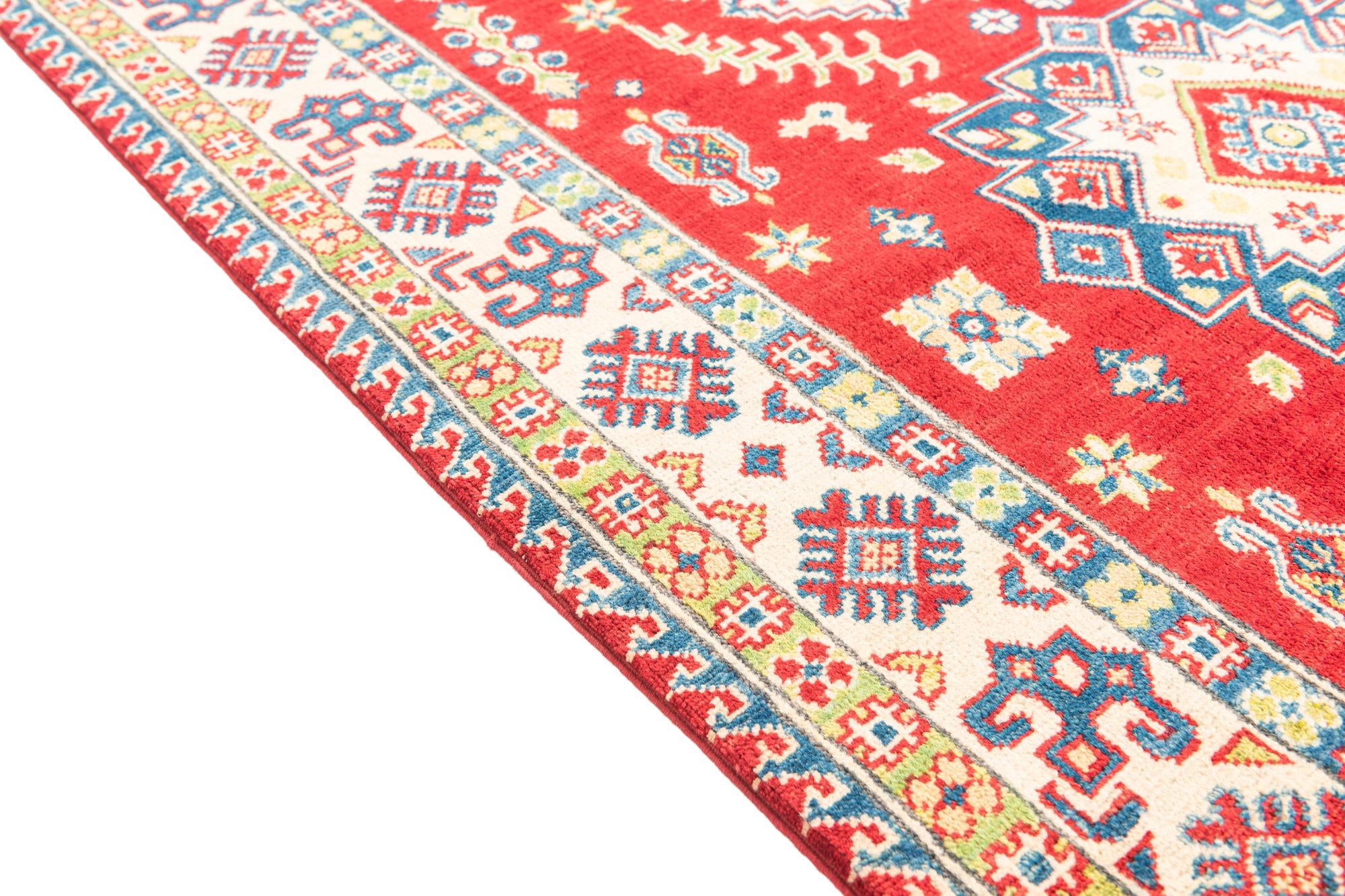 4' x 6' 1 Hand Knotted Kazak Rug
