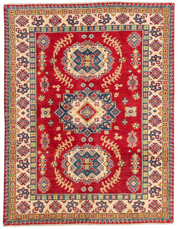 Detail image of 4' x 6' 1 Hand Knotted Kazak Rug