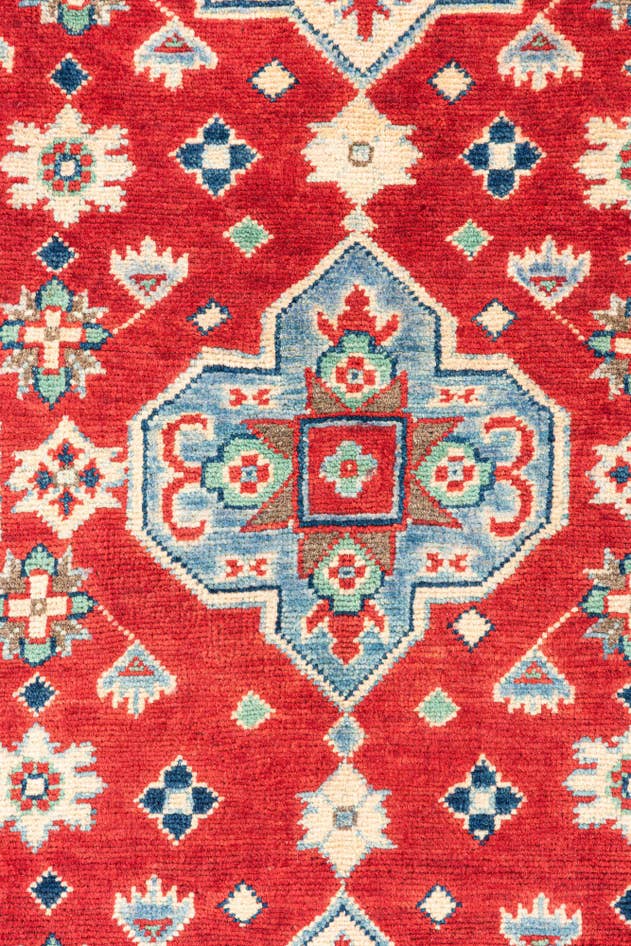Detail image of 3' 10 x 5' 7 Hand Knotted Kazak Rug