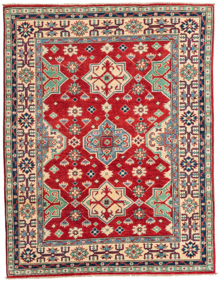 Detail image of 3' 10 x 5' 7 Hand Knotted Kazak Rug