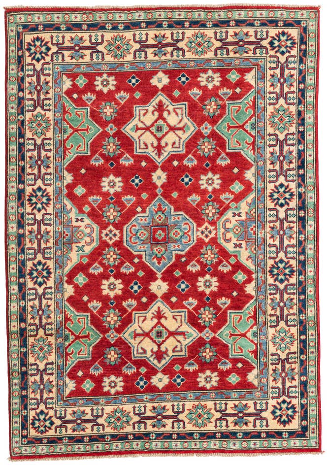 Detail image of 3' 10 x 5' 7 Hand Knotted Kazak Rug