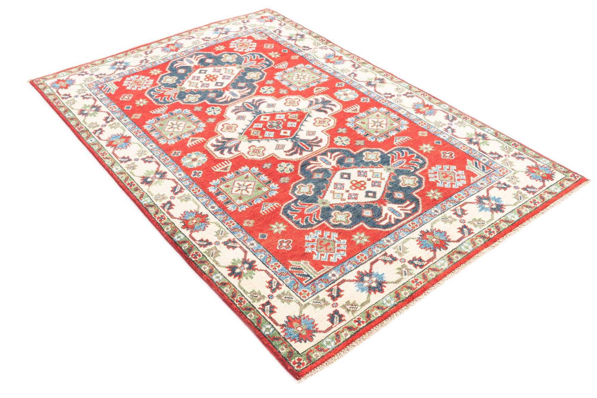4' 1 x 6' 1 Hand Knotted Kazak Rug
