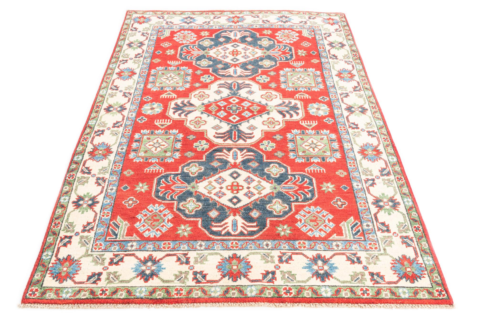 4' 1 x 6' 1 Hand Knotted Kazak Rug