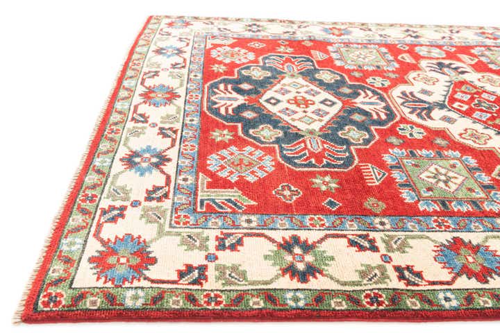 125cm x 185cm Handgeknoopt Kazak Vloerkleed